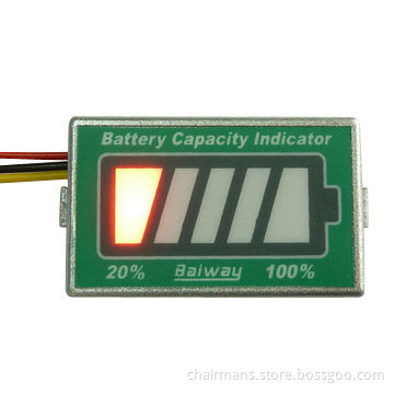Lithium Battery Capacity Indicator, 12V/24V/36V/48V